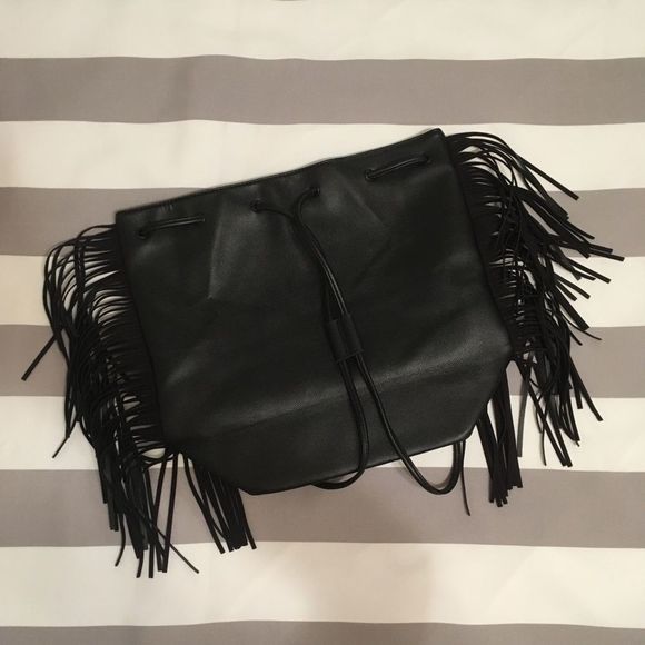 Black Victoria’s Secret Fringe Bag